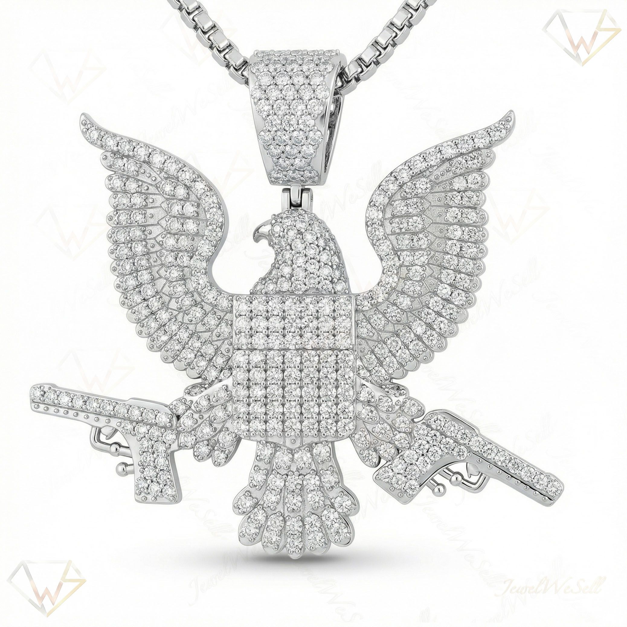 3.80 ct EF VS Lab Grown Diamond Bird Pendant in 10k White Gold 202150