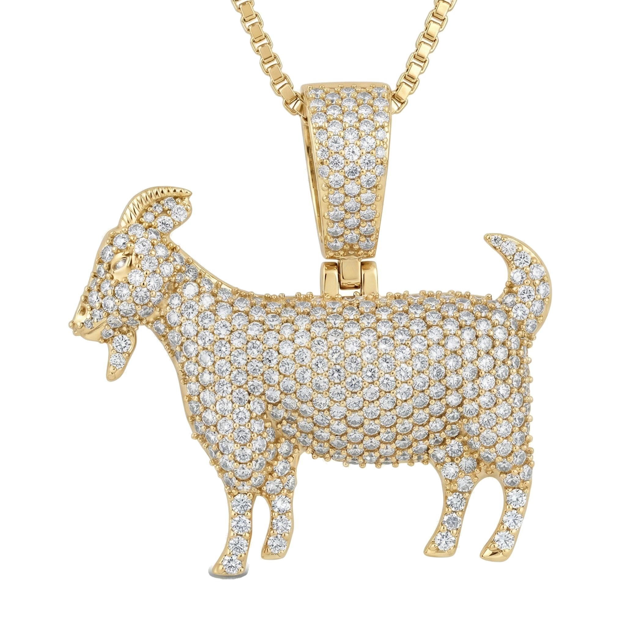 6.20 ct EF VS Lab Grown Diamond Animal Pendant in 14k Yellow Gold 202152