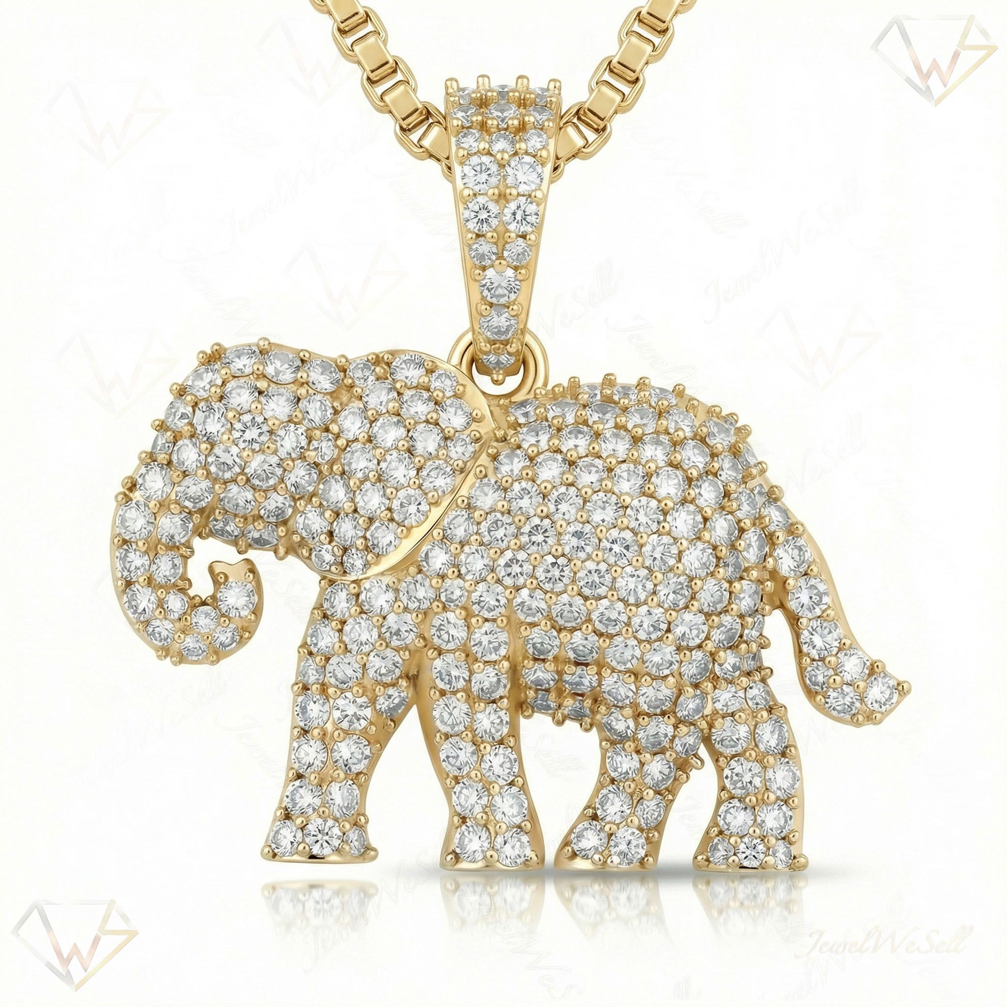 1.95 ct EF VS Lab Grown Diamond Animal Pendant in 14k Yellow Gold 202157