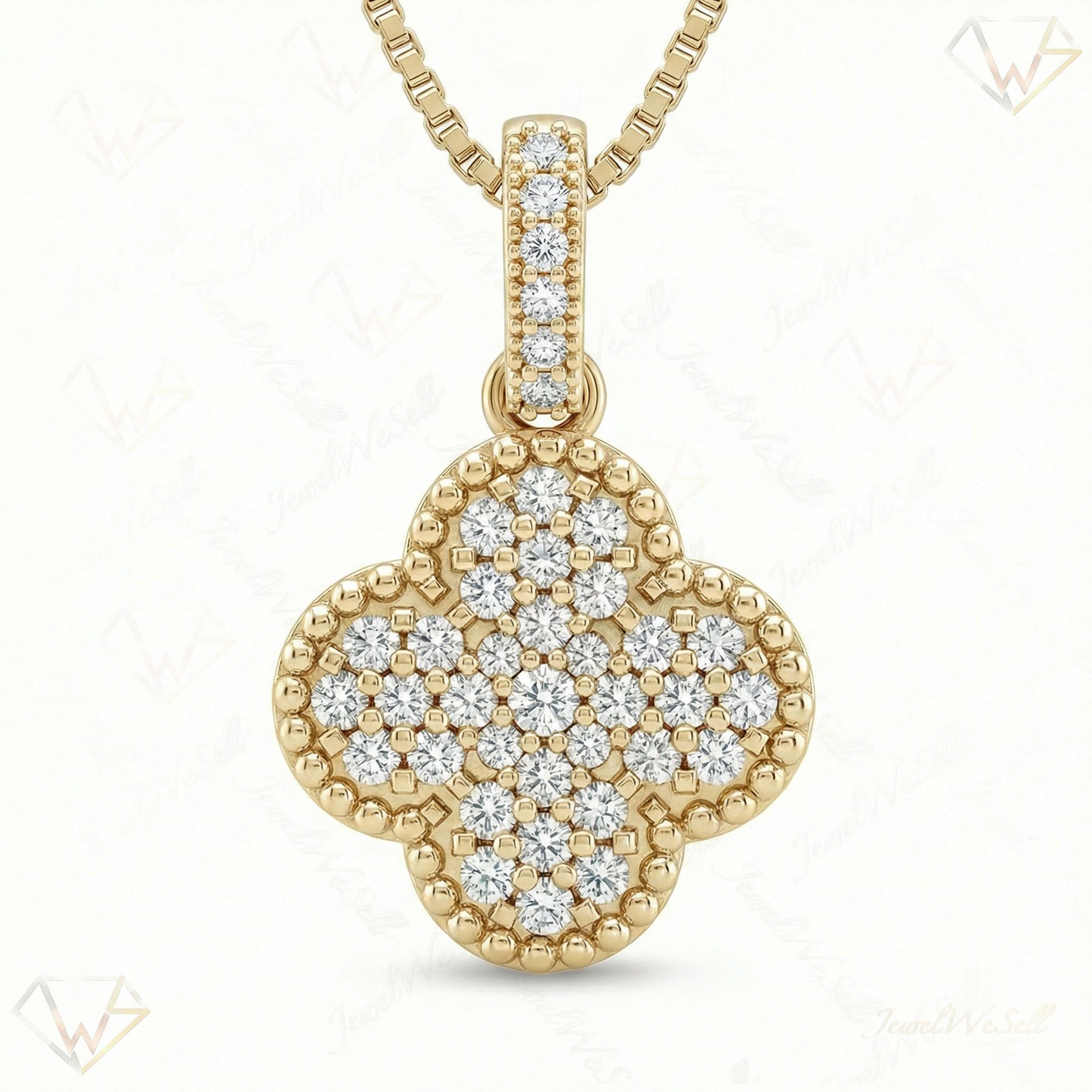 0.40 ct EF VS Lab Grown Diamond Fancy Pendant in 14k Yellow Gold 202338