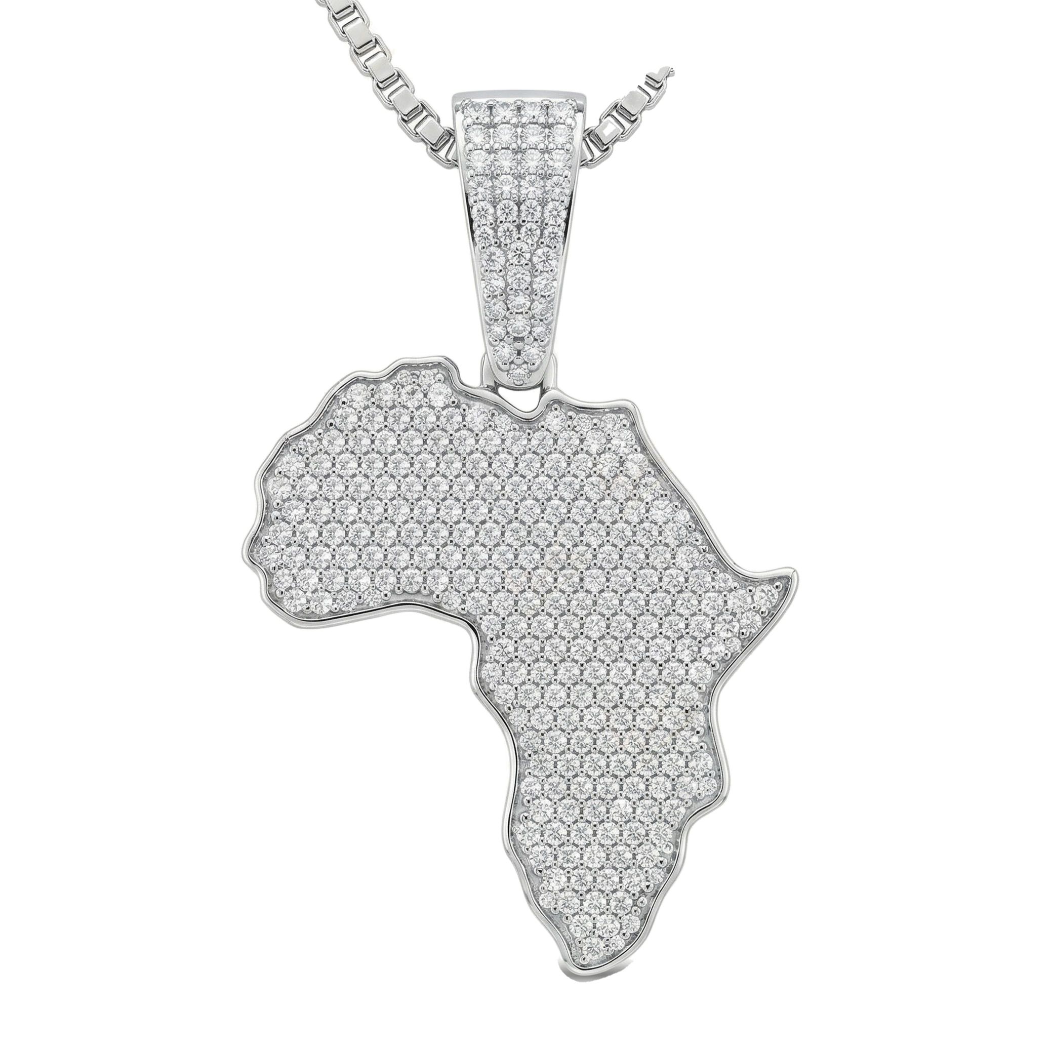 4.80 ct EF VS Lab Grown Diamond Map Pendant in 10k White Gold 202829