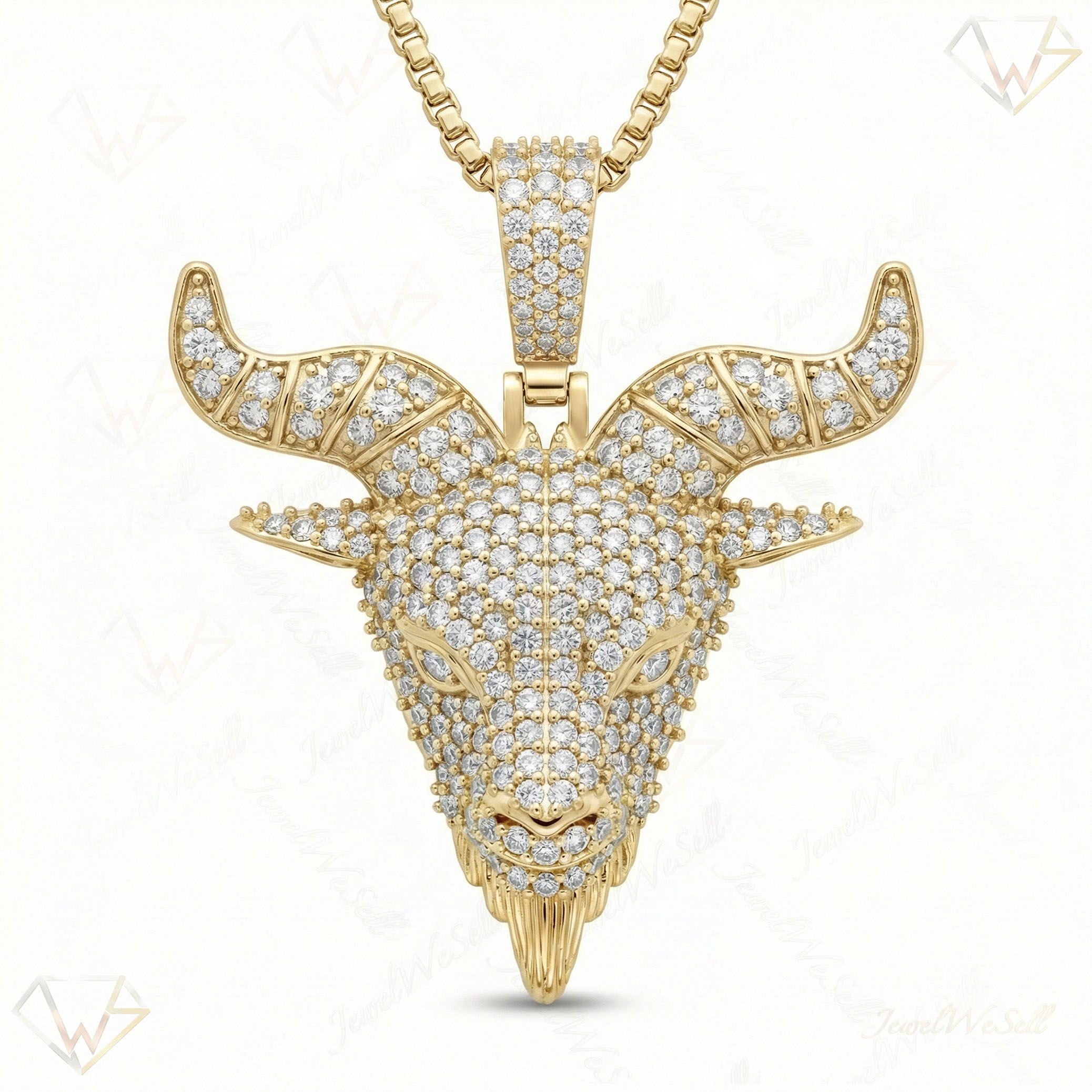 7.30 ct EF VS Lab Grown Diamond Animal Pendant in 10k Yellow Gold 202933