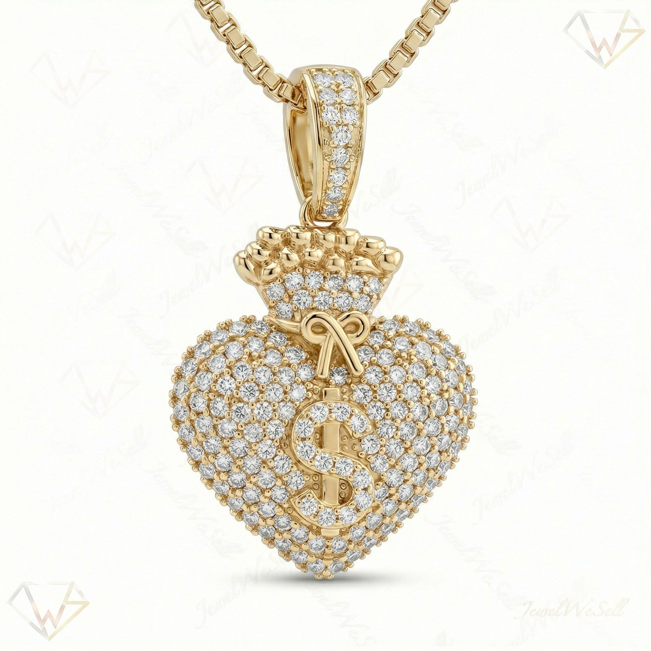 0.66 ct EF VS Lab Grown Diamond Heart Pendant in 14k Yellow Gold 203099