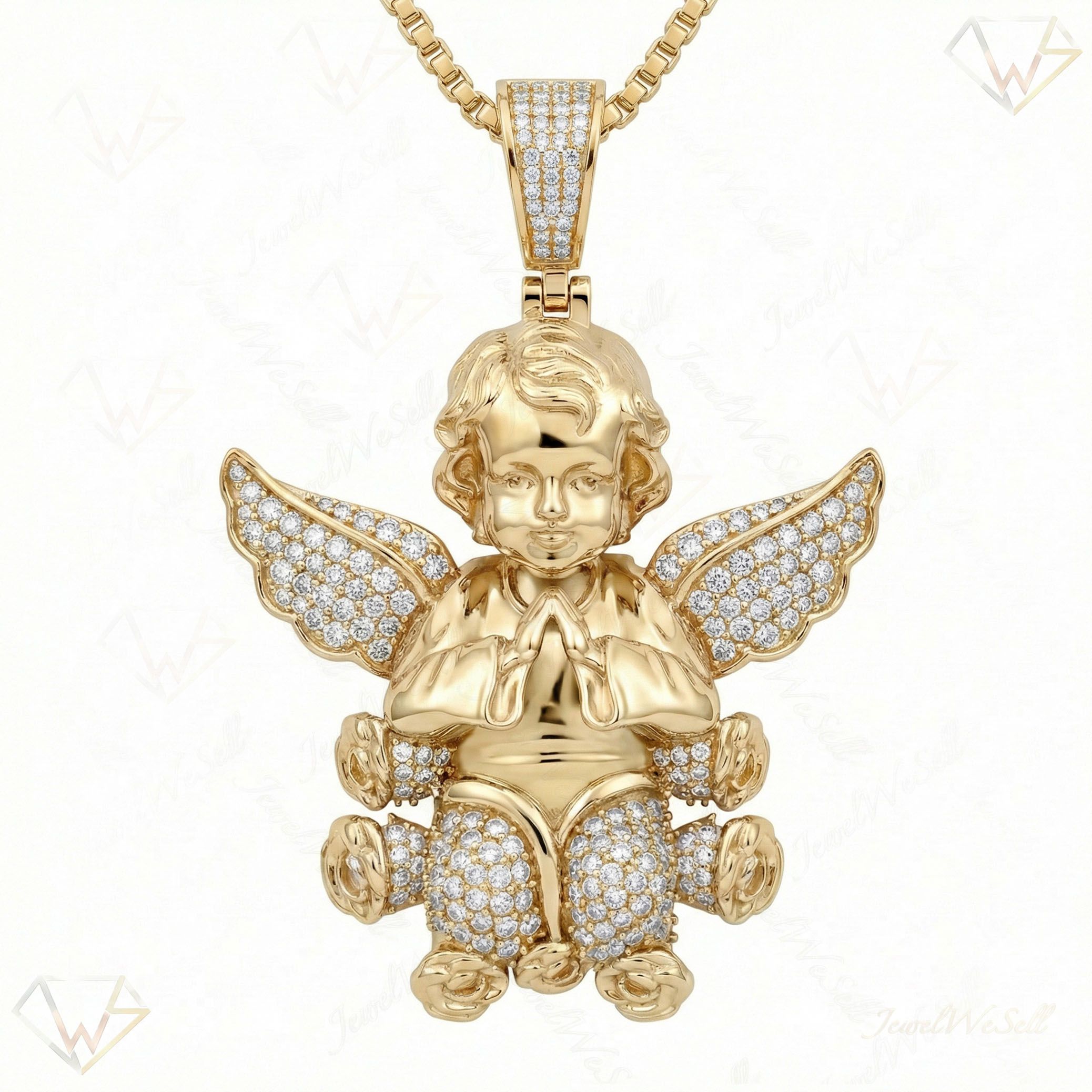 1.66 ct EF VS Lab Grown Diamond Jesus Pendant in 14k Yellow Gold 203240