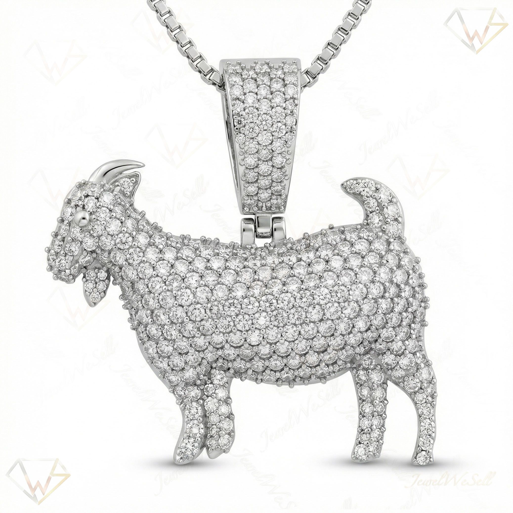 3.00 ct EF VS Moissanite Animal Pendant in 925 Sterling Silver 203250