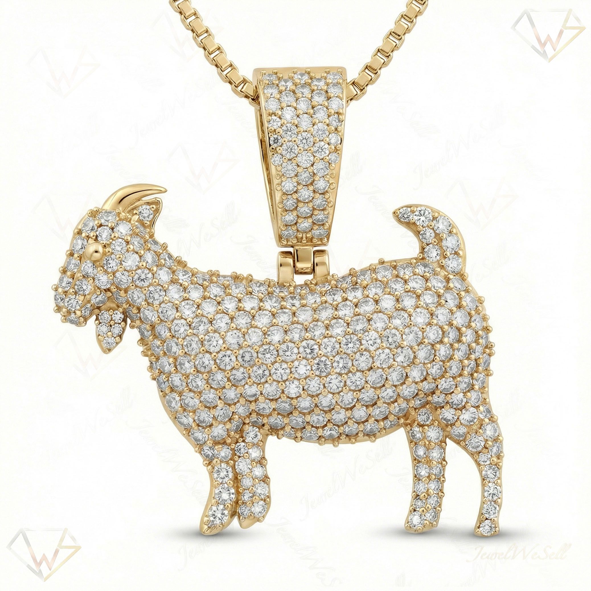 3.00 ct EF VS Lab Grown Diamond Animal Pendant in 14k Yellow Gold 203250
