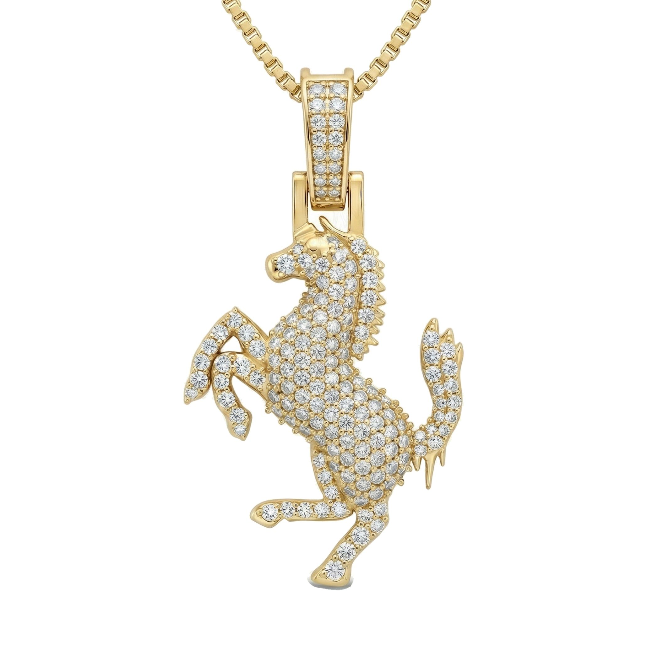 1.60 ct EF VS Lab Grown Diamond Animal Pendant in 10k Yellow Gold 203251