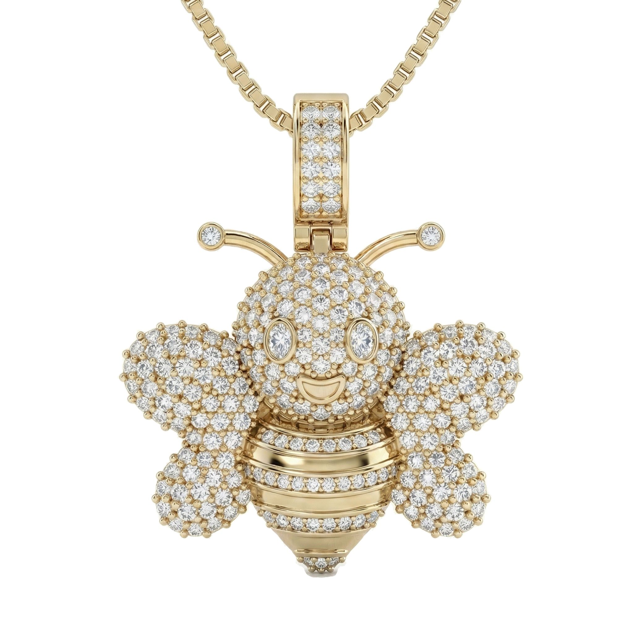 2.75 ct EF VS Lab Grown Diamond Butterfly Pendant in 10k Yellow Gold 203765