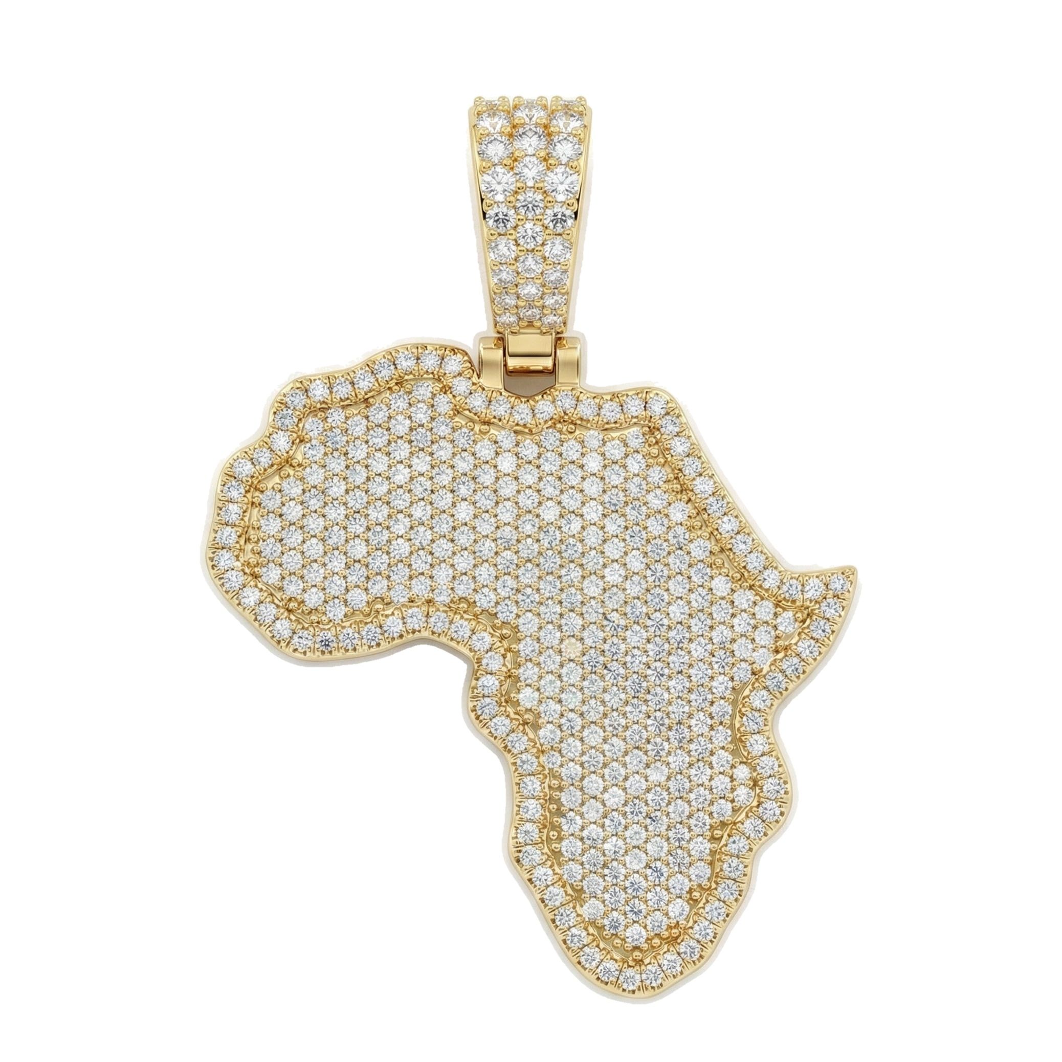 2.40 ct EF VS Lab Grown Diamond Map Pendant in 10k Yellow Gold 203809