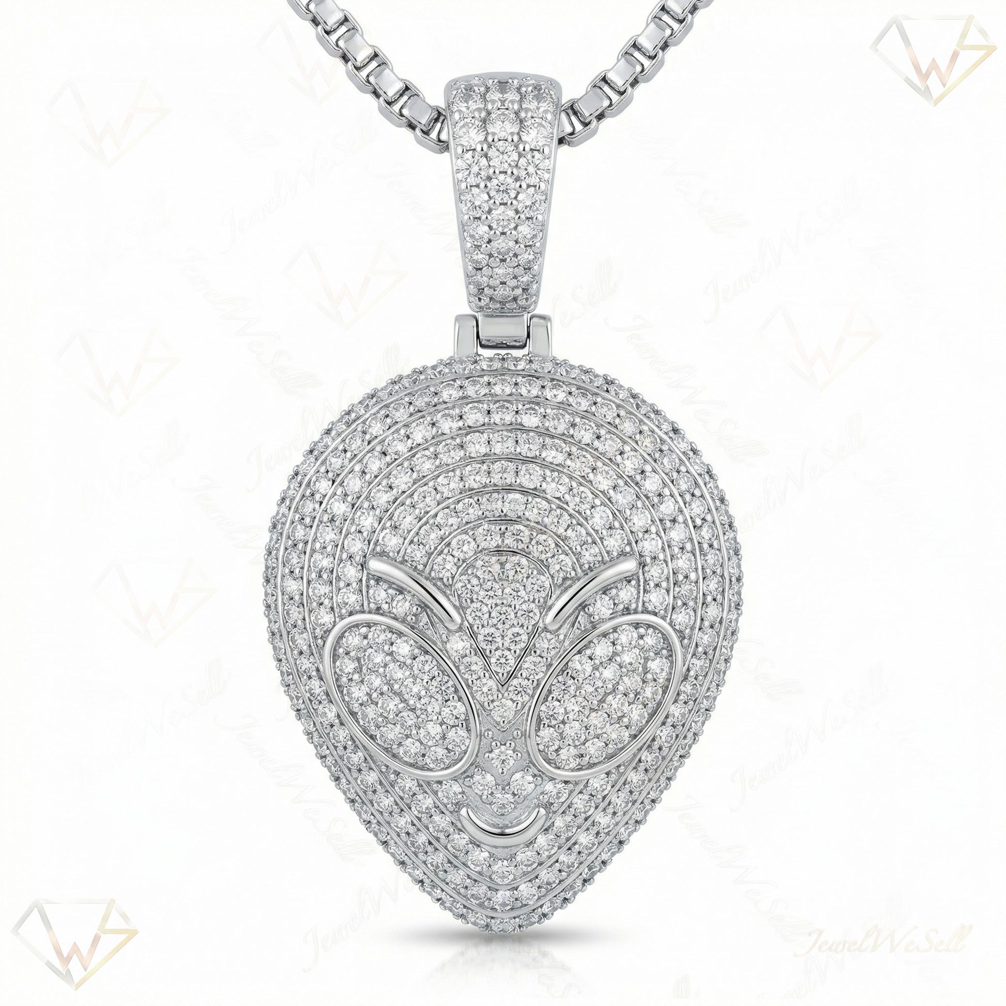 1.66 ct EF VS Lab Grown Diamond Human Pendant in 14k White Gold 203815