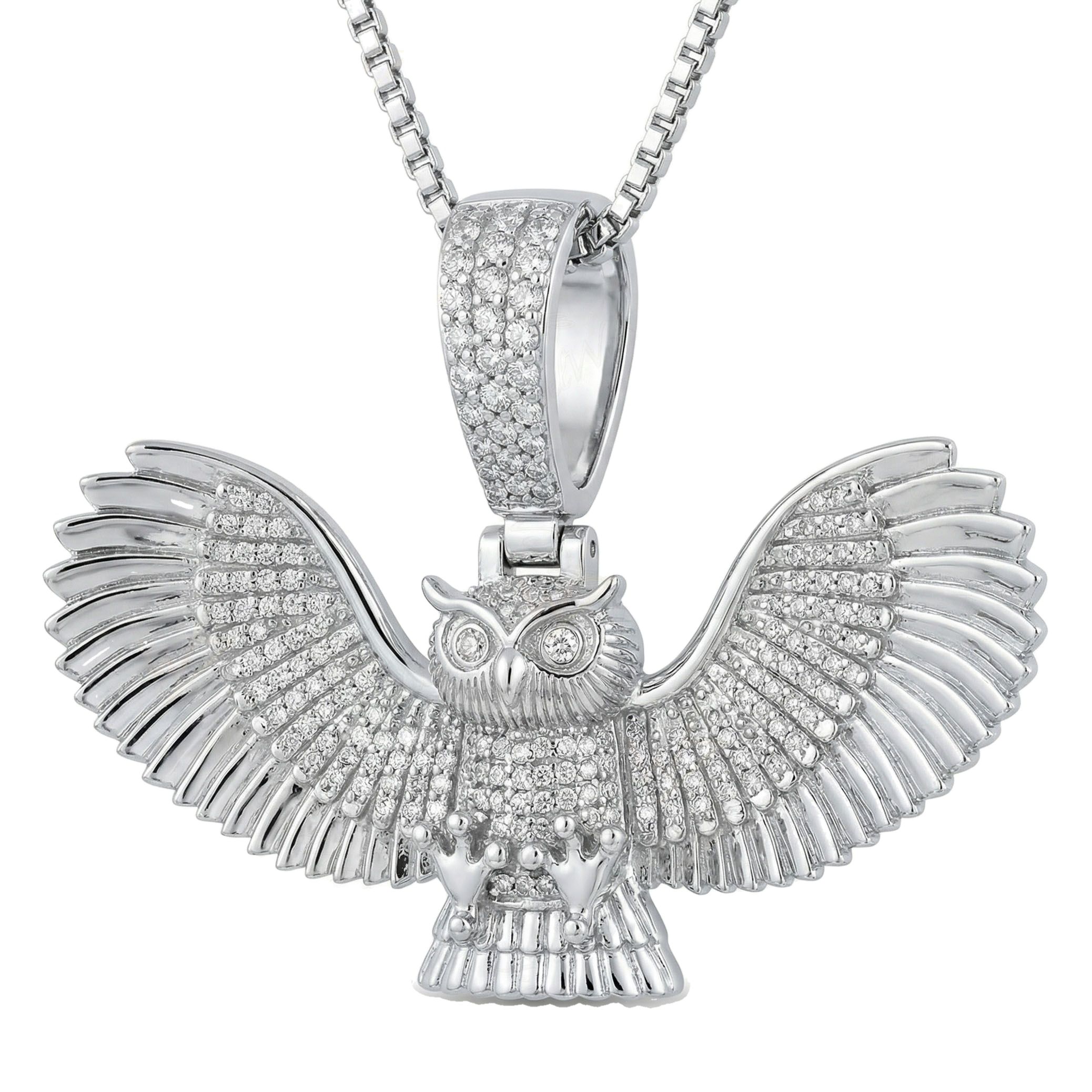 1.40 ct EF VS Lab Grown Diamond Bird Pendant in 10k White Gold 203860