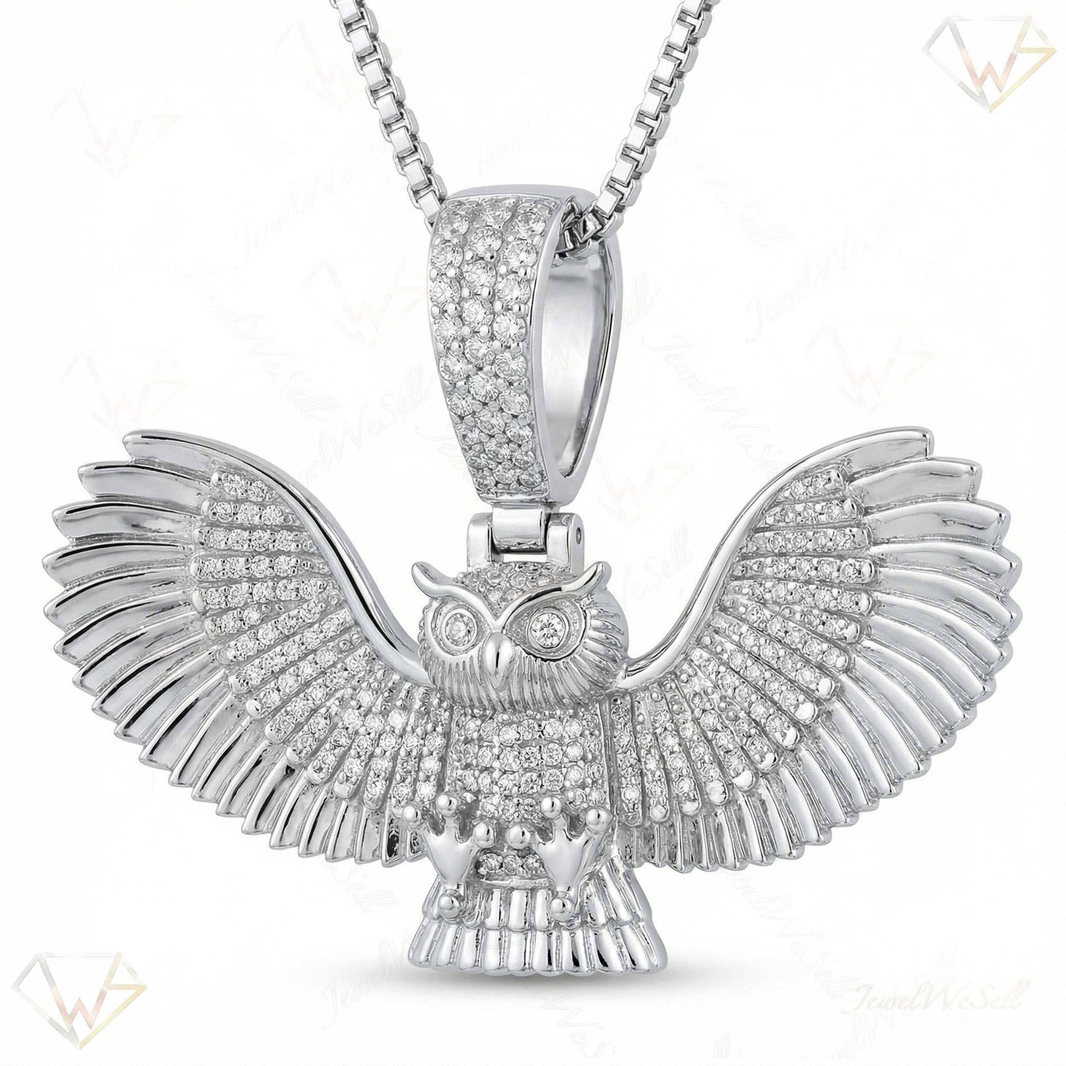 1.40 ct EF VS Moissanite Bird Pendant in 925 Sterling Silver 203860
