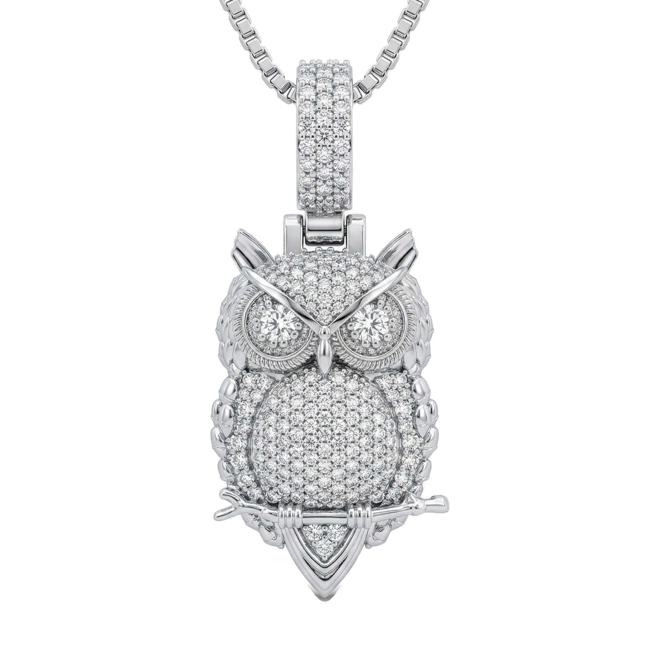2.66 ct EF VS Lab Grown Diamond Bird Pendant in 10k White Gold 203911