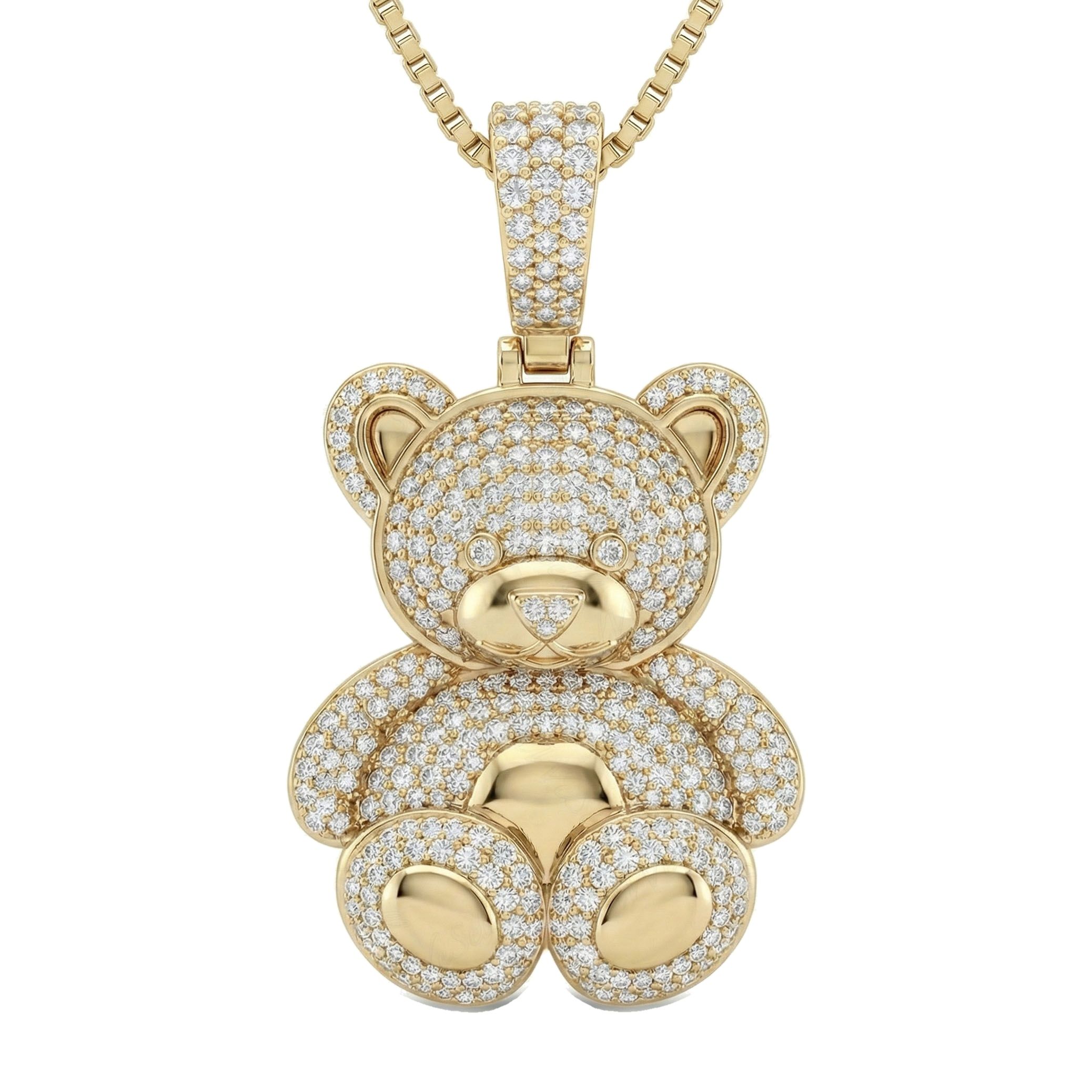 4.00 ct EF VS Lab Grown Diamond Cartoon Pendant in 10k Yellow Gold 232635