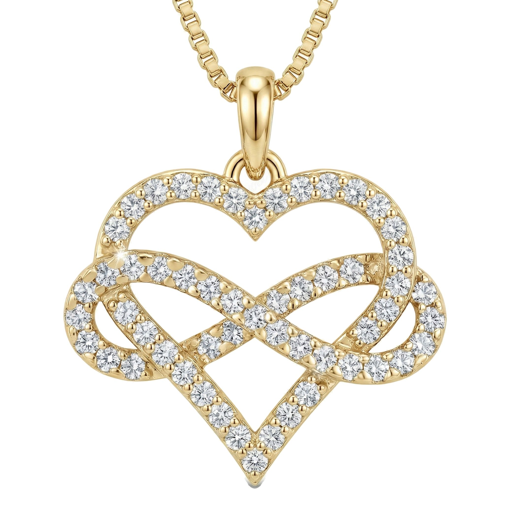 0.60 ct EF VS Lab Grown Diamond Heart Pendant in 14k Yellow Gold 8029
