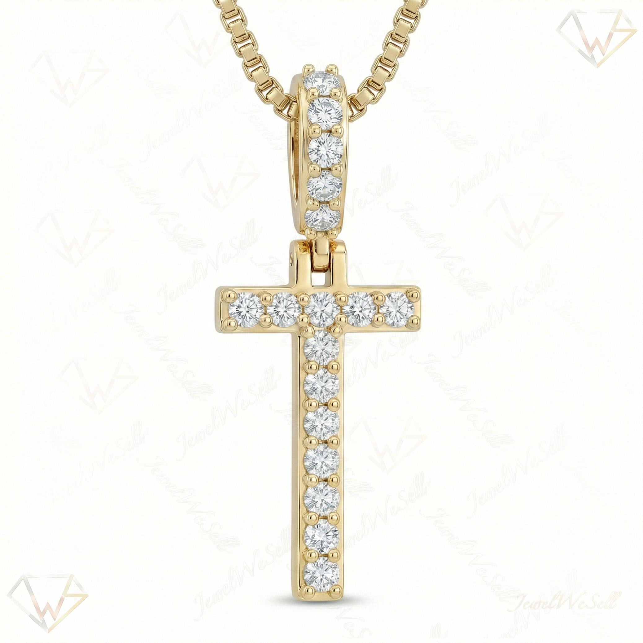0.30 Ct EF VS Lab Grown Diamond T Classic Single Row Initial Pendant in 10k Yellow Gold 702566