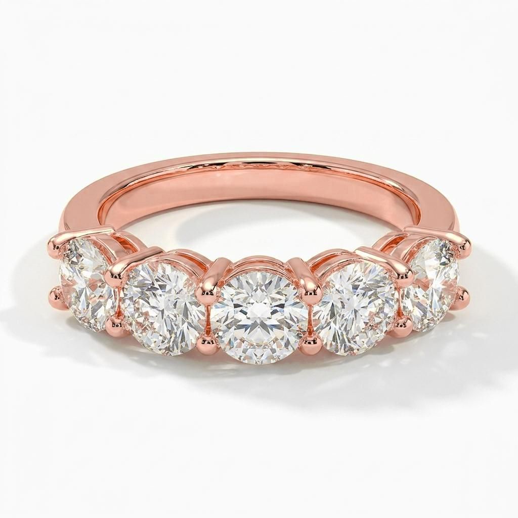 0.5 to 6 Carat Round Lab Grown Diamond Engagement Ring in 14K Gold