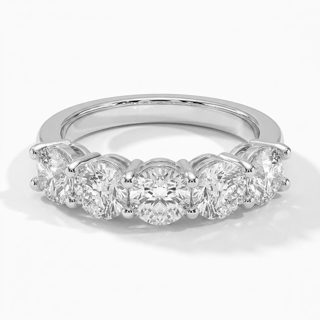 0.5 to 6 Carat Round Lab Grown Diamond Engagement Ring in 14K Gold