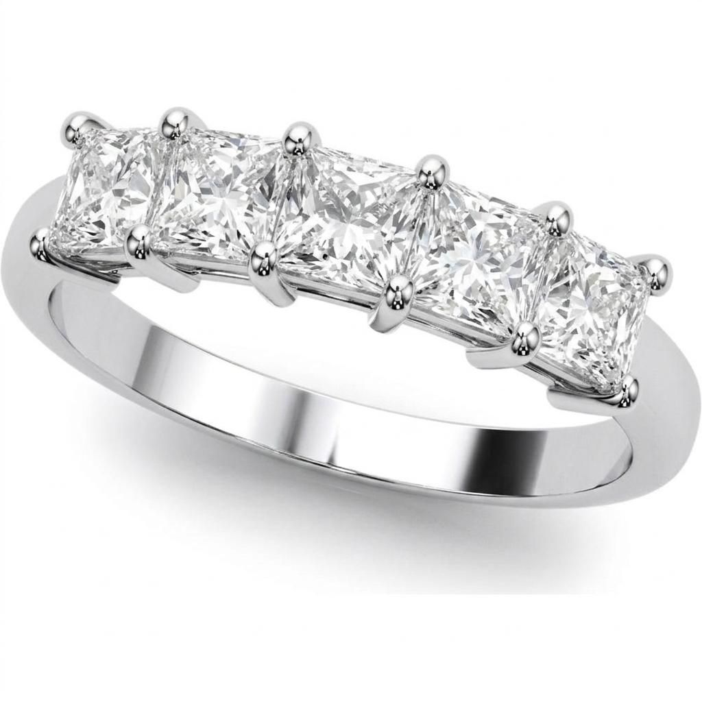 1 to 5 Carat Princess Lab Grown Diamond Engagement Ring in 14K Gold