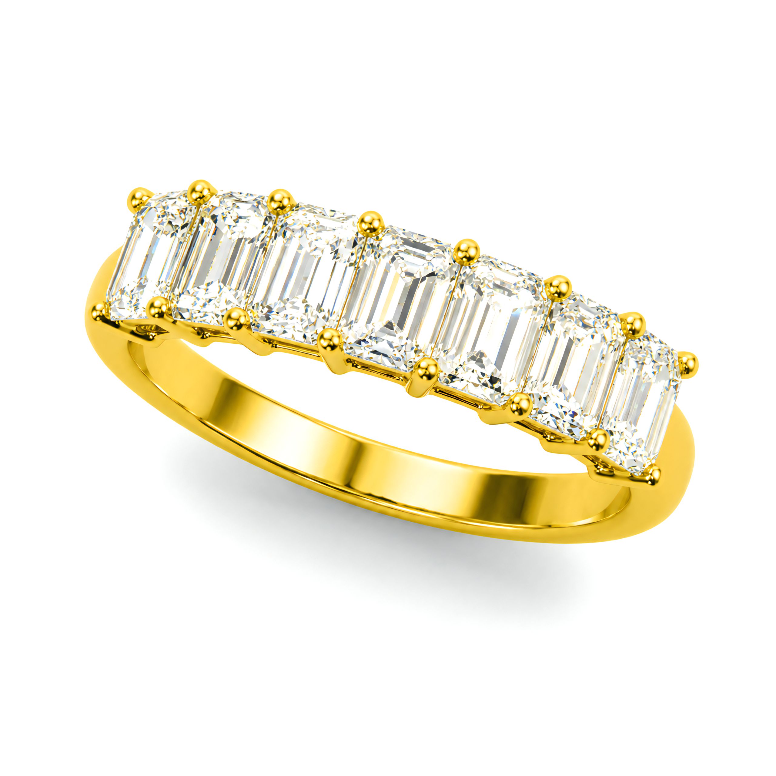 0.5 to 3 Carat Emerald Lab Grown Diamond Engagement Ring in 14K Gold