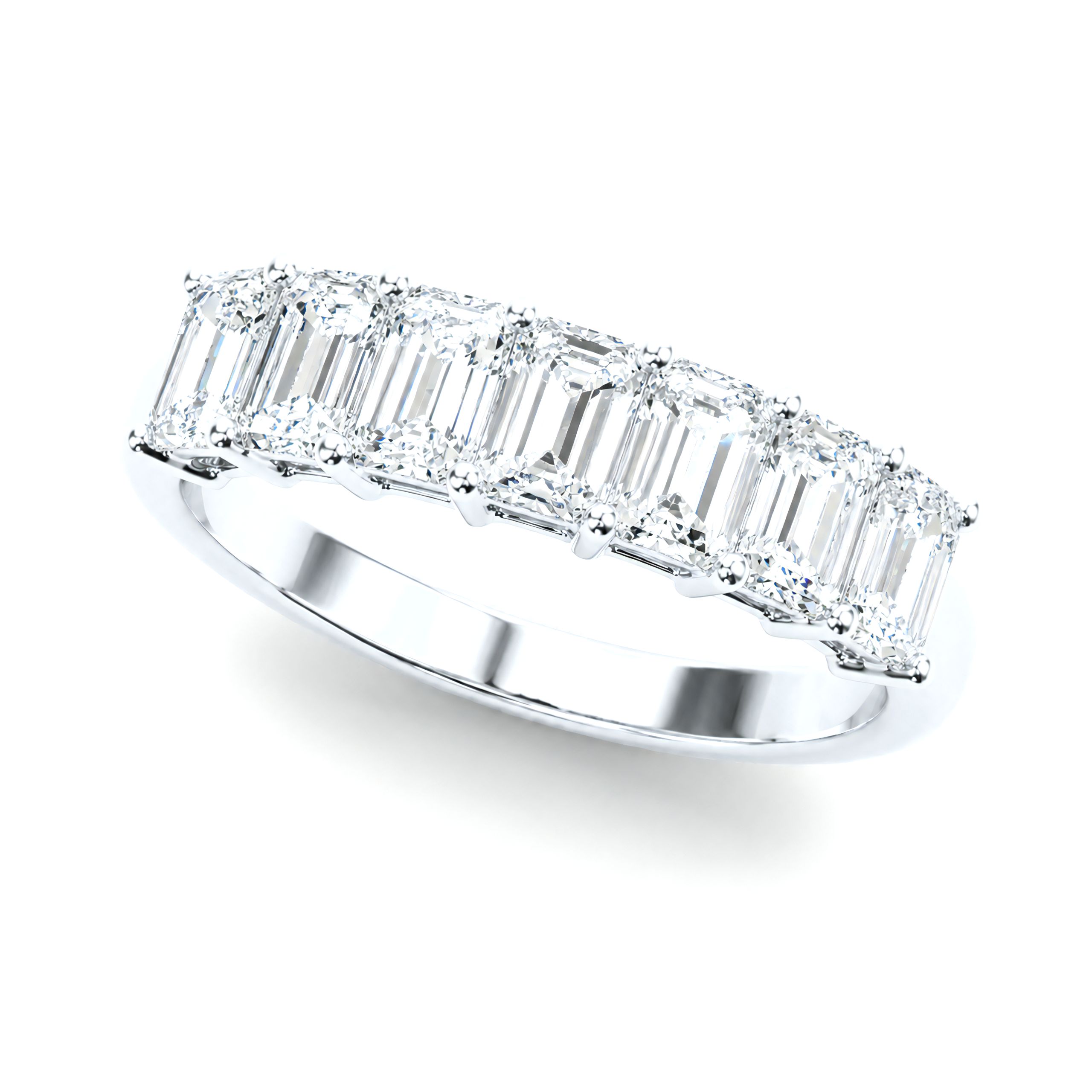 0.5 to 3 Carat Emerald Lab Grown Diamond Engagement Ring in 14K Gold