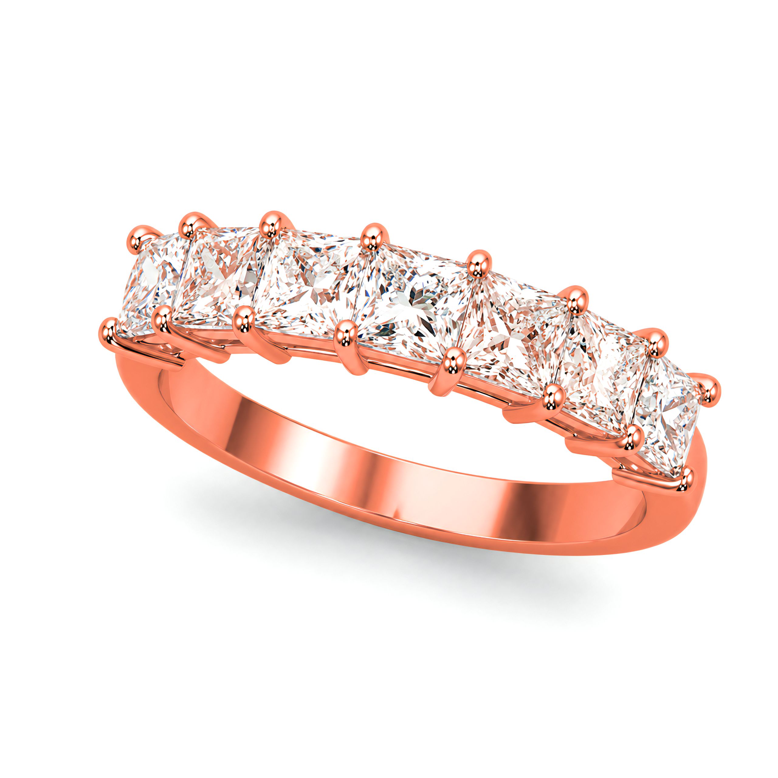 0.5 to 3 Carat Princess Lab Grown Diamond Engagement Ring in 14K Gold