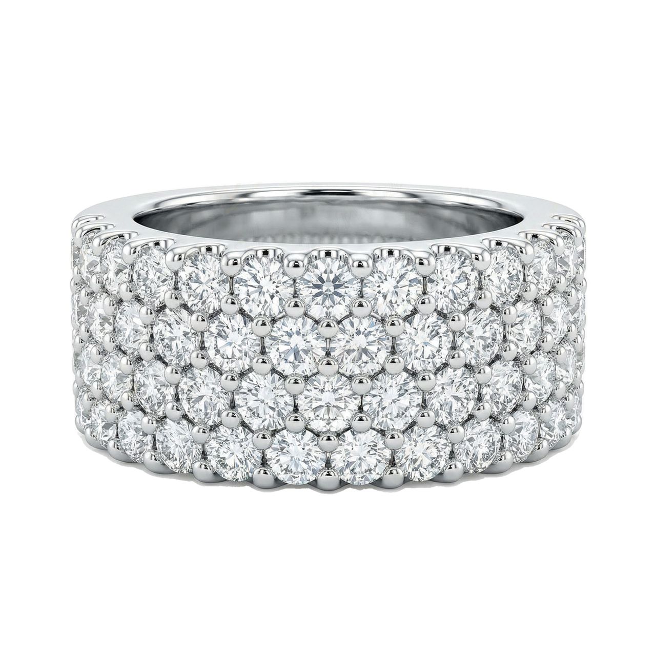 1.50 ct EF VS Lab Grown Diamond Multi Row Wedding Band in 10k White Gold _ Sz0875 101814 - Fine Jewelry by JewelWeSell