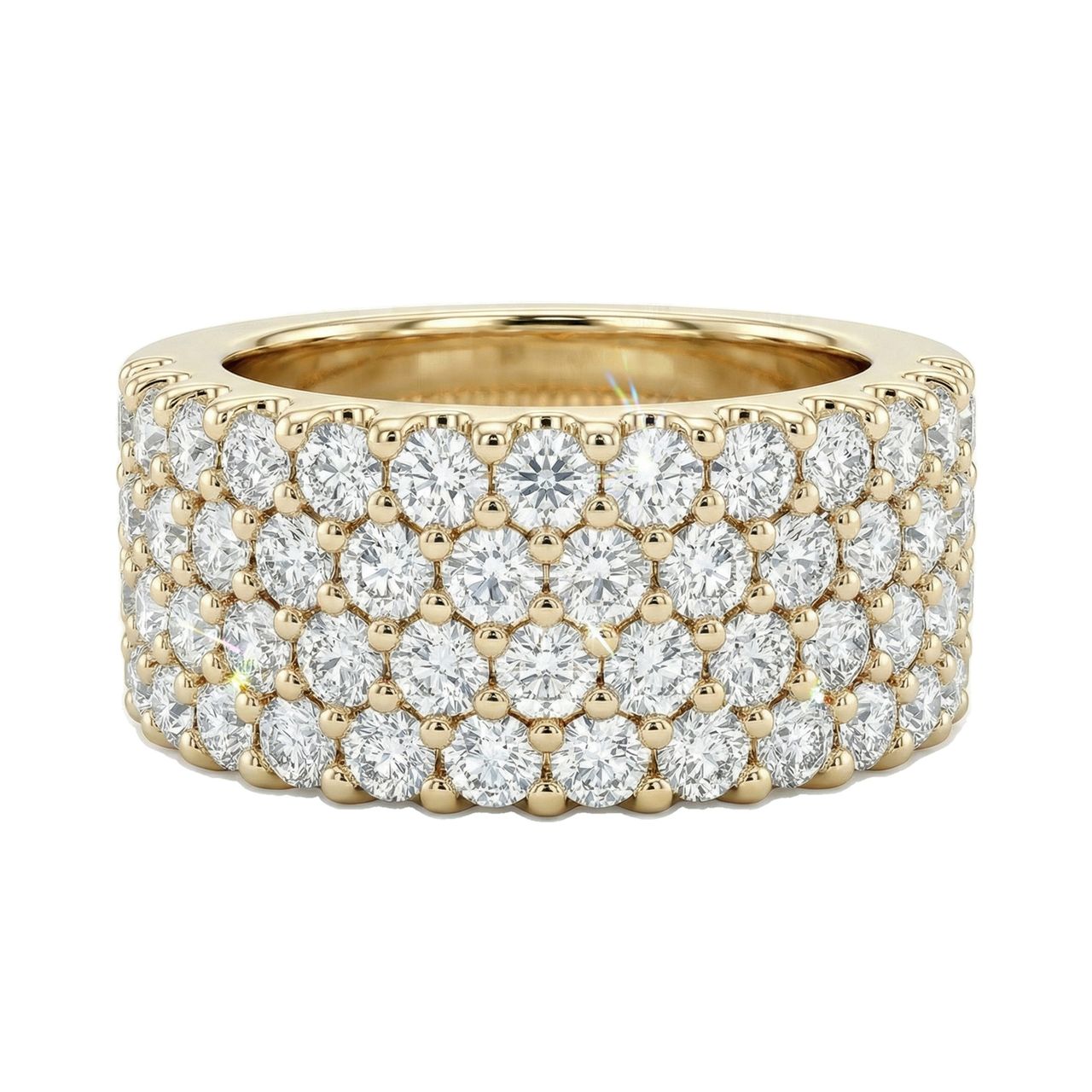 1.50 ct EF VS Lab Grown Diamond Multi Row Wedding Band in 14k Yellow Gold _ Sz0875 101814 - Fine Jewelry by JewelWeSell