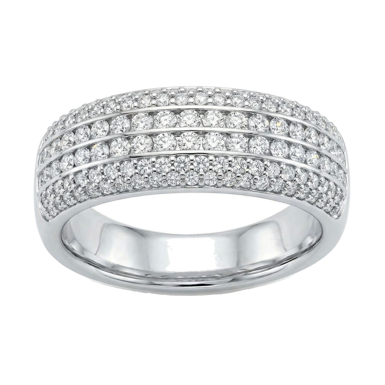 1.66 ct EF VS Lab Grown Diamond Mens Wedding Band in 14k White Gold _ Sz0875 101831 - Fine Jewelry by JewelWeSell