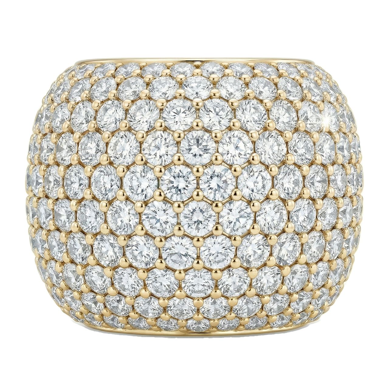 5.66 ct EF VS Lab Grown Diamond Multi Row Wedding Band in 14k Yellow Gold _ Sz0875 15908 - Fine Jewelry by JewelWeSell