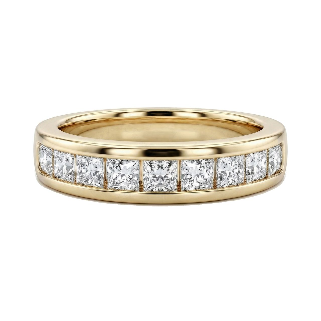 1.20 ct EF VS Lab Grown Diamond Single Row Wedding Band in 14k Yellow Gold _ Sz0875 2339 - Fine Jewelry by JewelWeSell