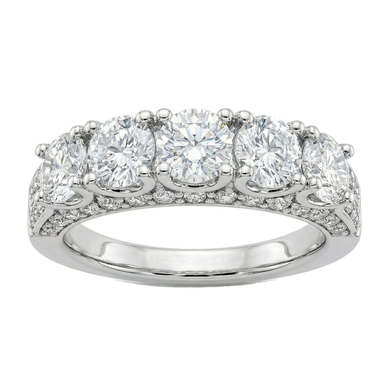 1.00 ct EF VS Moissanite Single Row Wedding Band in 925 Sterling SIlver _ Sz0775 2342 - Fine Jewelry by JewelWeSell