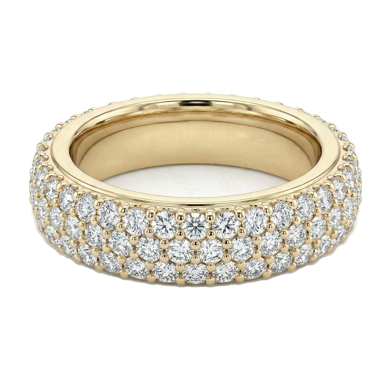 1.20 ct EF VS Lab Grown Diamond Single Row Wedding Band in 10k Yellow Gold _ Sz0875 3959 - Fine Jewelry by JewelWeSell
