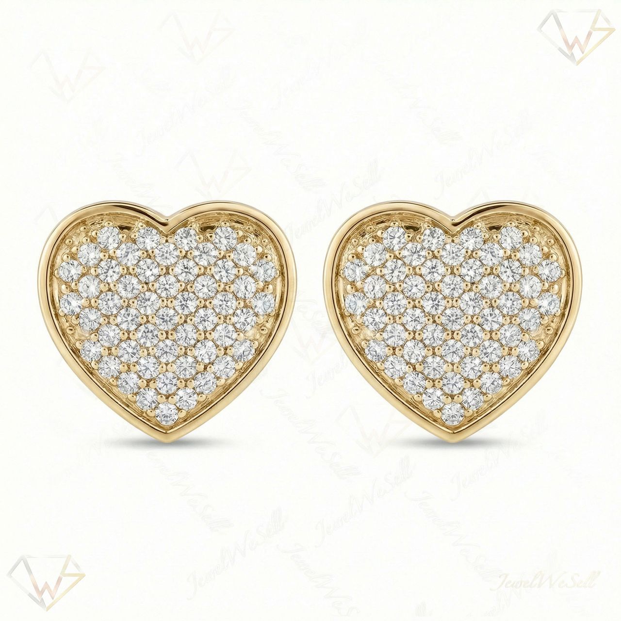 0.40 ct EF VS Lab Grown DIamond Micropave Earrings in 14k Yellow Gold 301941 - Fine Jewelry by JewelWeSell
