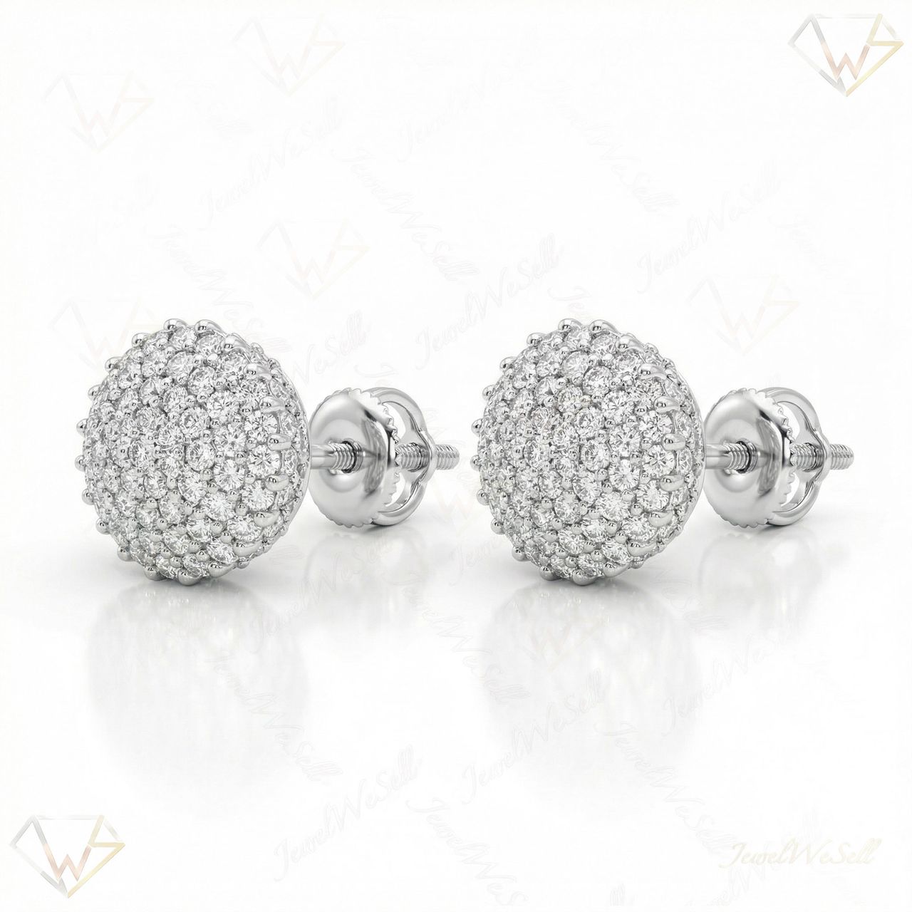 1.50 ct EF VS Moissanite Micropave Earrings in 925 Sterling Silver 330764 - Fine Jewelry by JewelWeSell