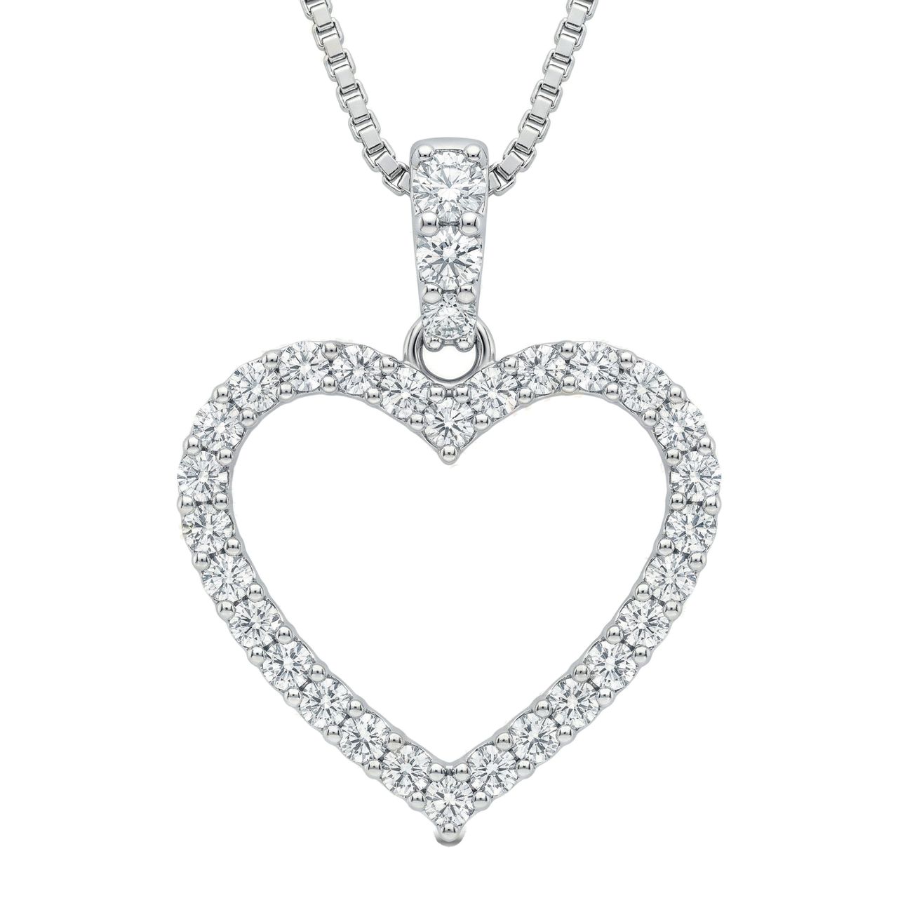 2.00 ct EF VS Moissanite Heart Pendant in 925 Sterling Silver 10035 - Fine Jewelry by JewelWeSell
