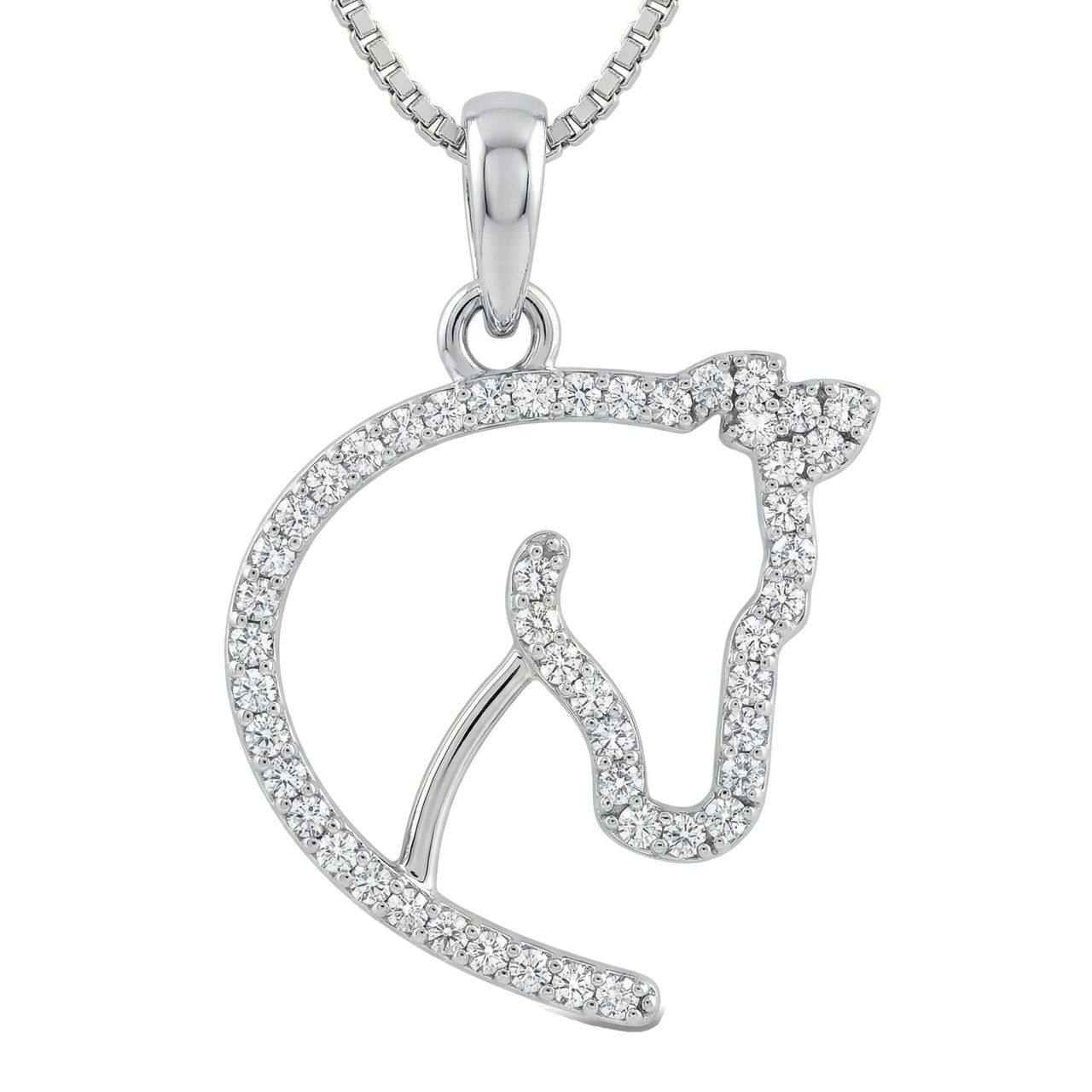 0.75 ct EF VS Moissanite Animal Pendant in 925 Sterling Silver 13850 - Fine Jewelry by JewelWeSell