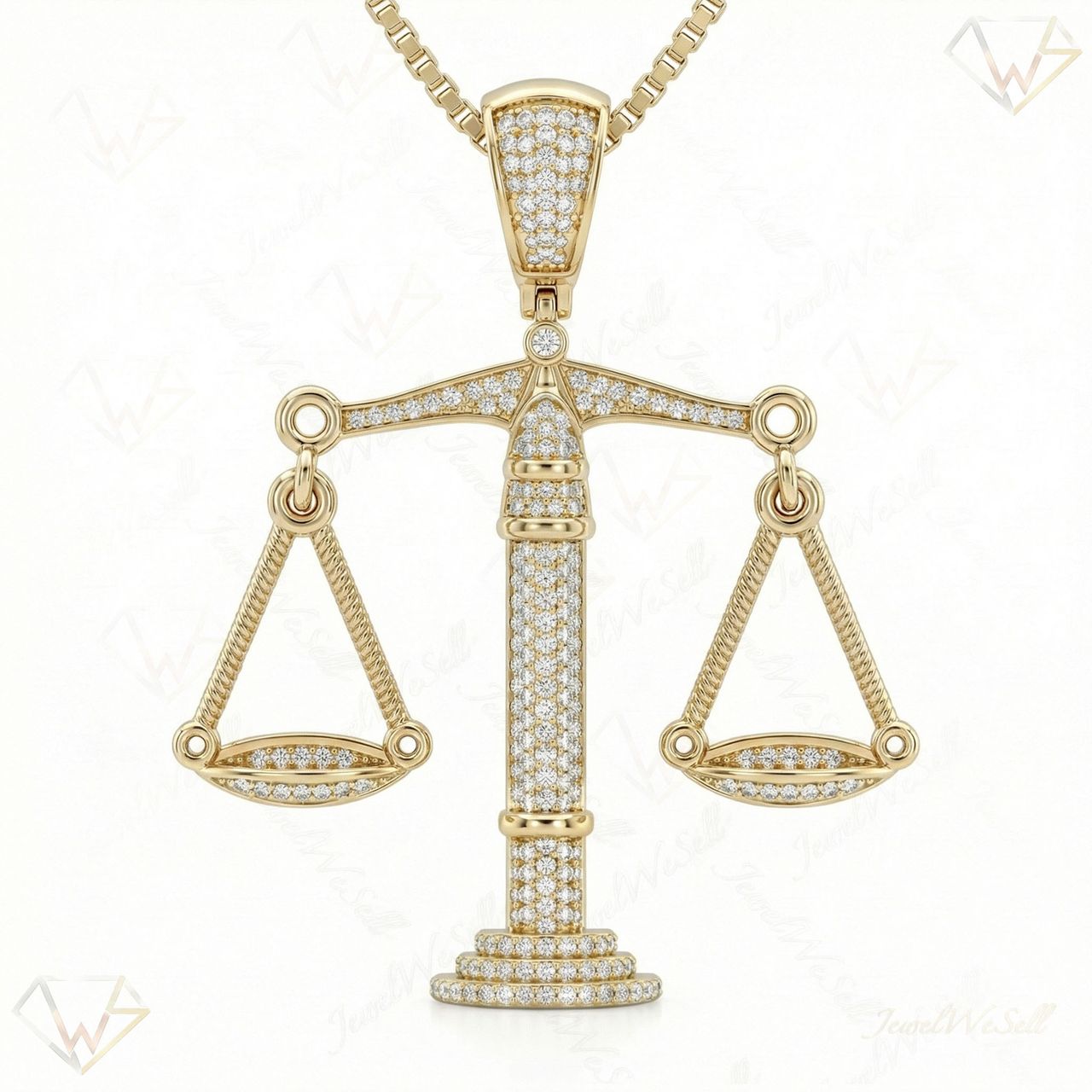 1.00 ct EF VS Lab Grown Diamond Zodiac Pendant in 14k Yellow Gold 15057 - Fine Jewelry by JewelWeSell