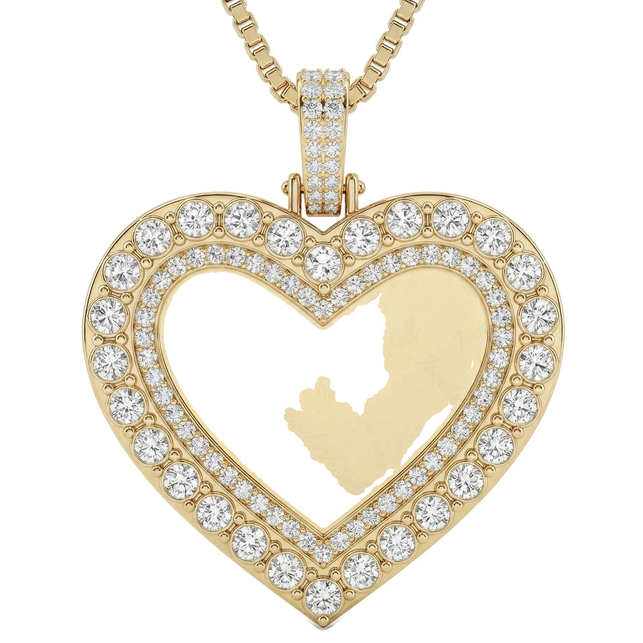 5.60 ct EF VS Lab Grown Diamond Memory Pendant in 10k Yellow Gold - Fine Jewelry by JewelWeSell
