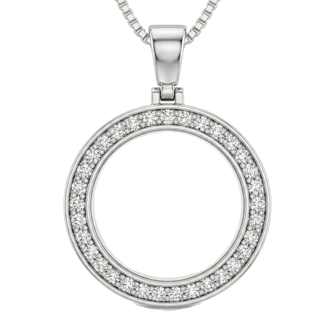 1.45 ct EF VS Moissanite Memory Pendant in 925 Sterling Silver 15985 - Fine Jewelry by JewelWeSell