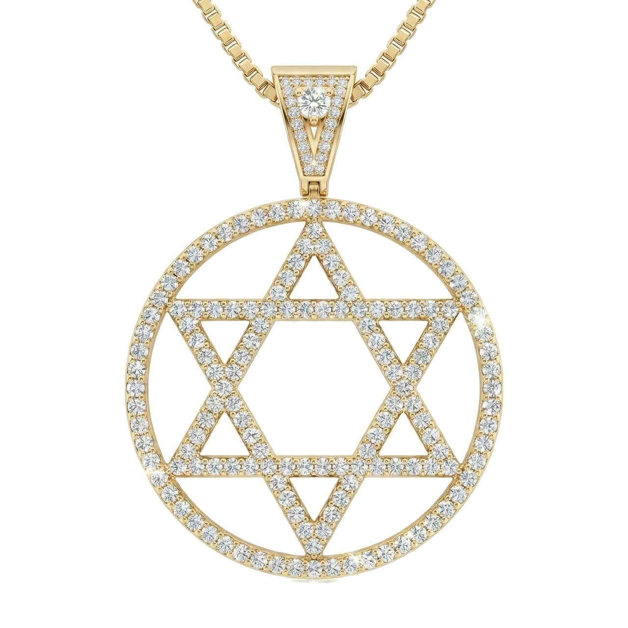 3.40 ct EF VS Lab Grown Diamond Star of David in 14k Yellow Gold 16334 - Fine Jewelry by JewelWeSell