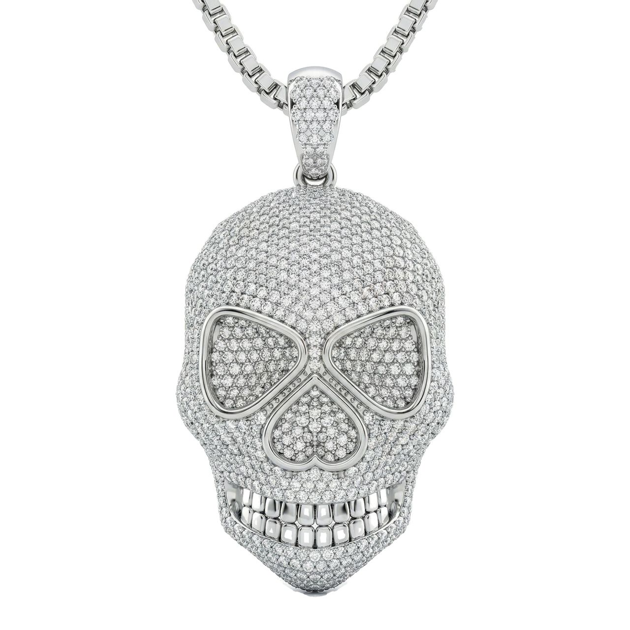7.20 ct EF VS Lab Grown Diamond Alien Pendant in 14k White Gold - Fine Jewelry by JewelWeSell