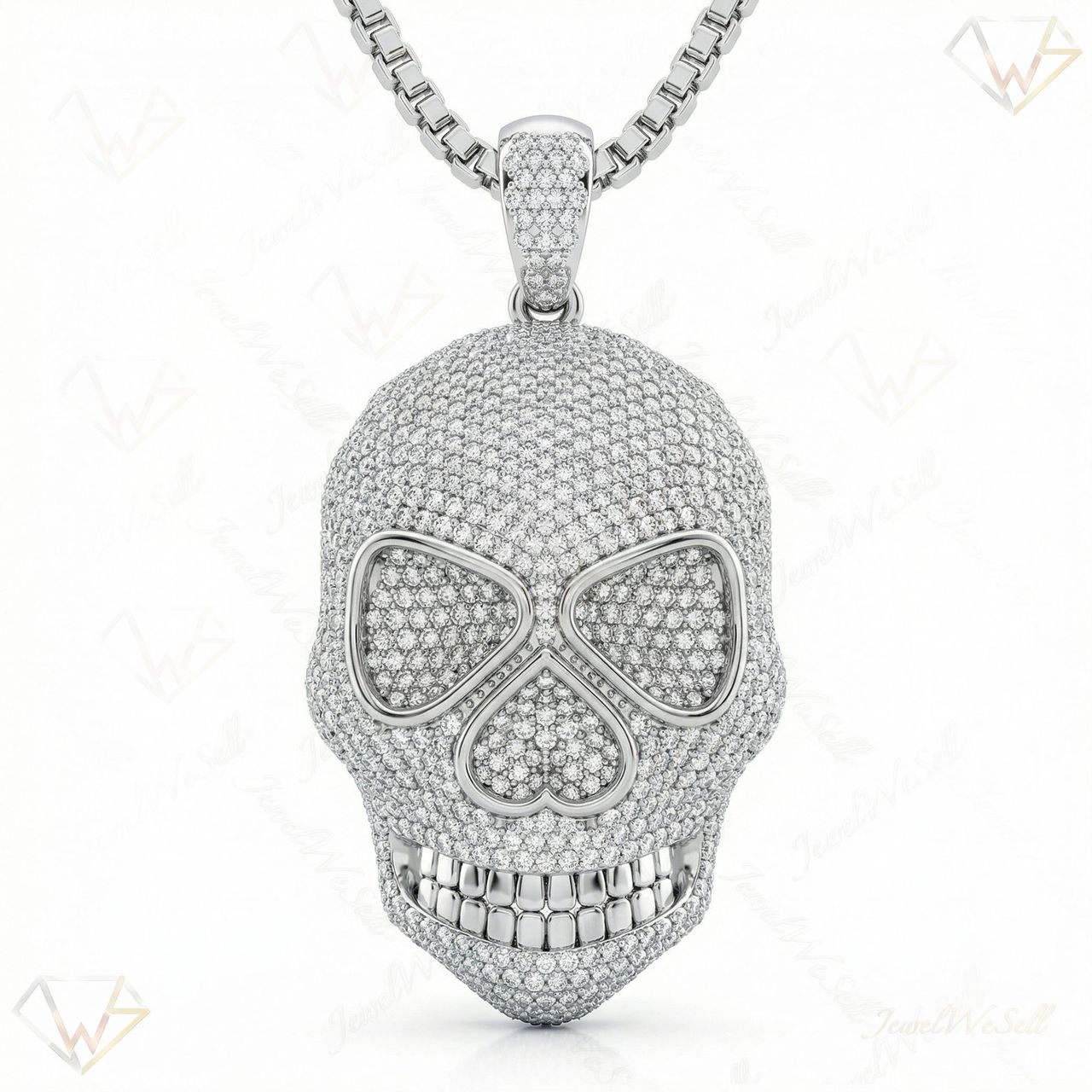 7.20 ct EF VS Lab Grown Diamond Alien Pendant in 14k White Gold 20106 - Fine Jewelry by JewelWeSell