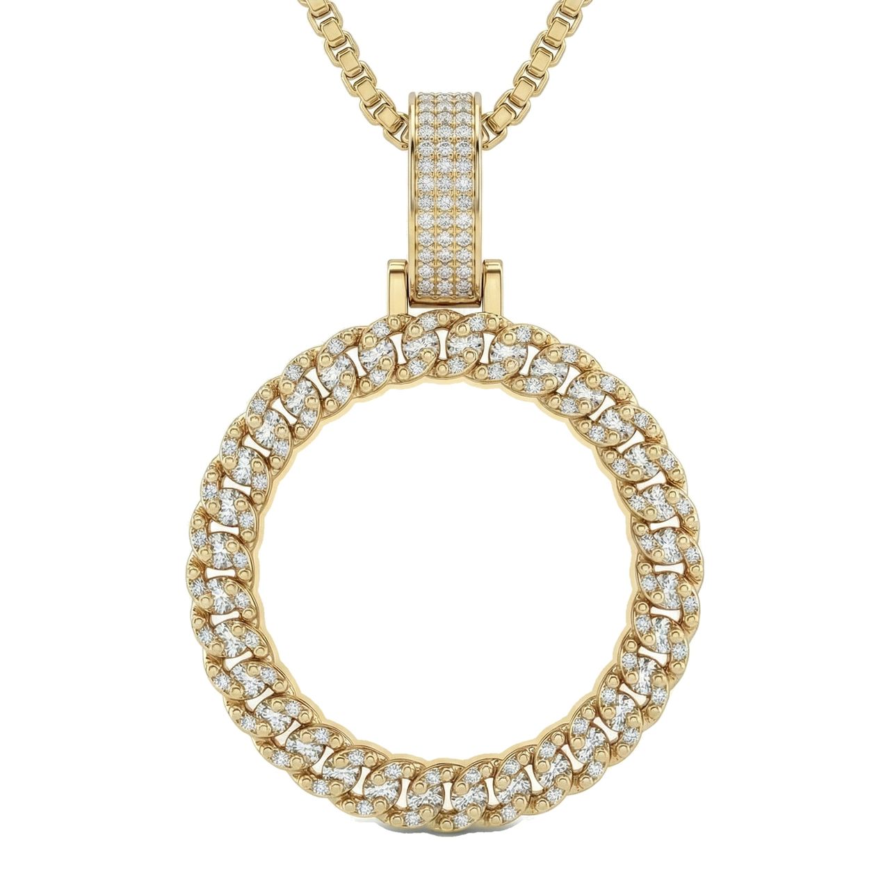 1.33 ct EF VS Lab Grown Diamond Memory Pendant in 10k Yellow Gold 201131 - Fine Jewelry by JewelWeSell