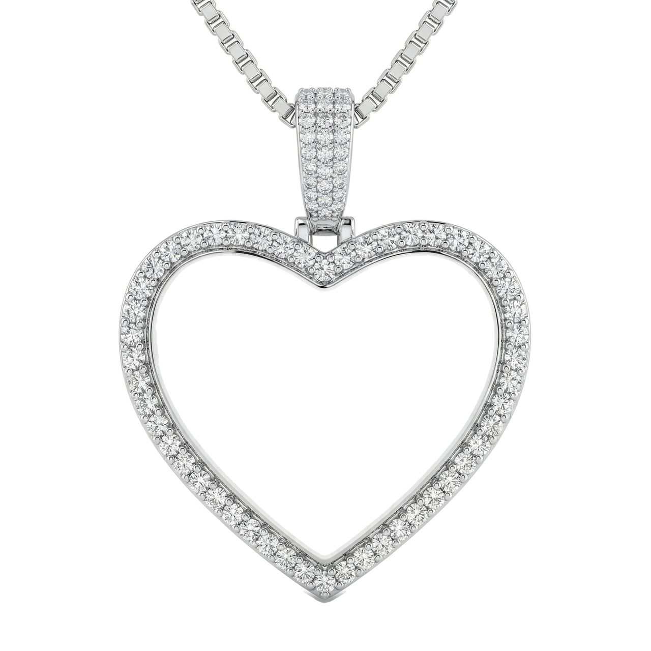 2.90 ct EF VS Lab Grown Diamond Memory Pendant in 10k White Gold 201479 - Fine Jewelry by JewelWeSell