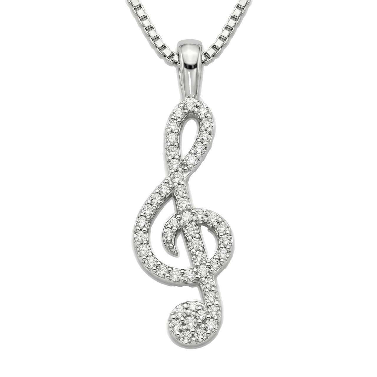 0.33 ct EF VS Lab Grown Diamond Musical Pendant in 10k White Gold 202825 - Fine Jewelry by JewelWeSell
