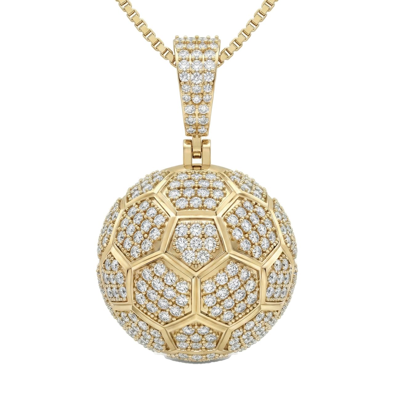 4.80 ct EF VS Lab Grown Diamond Sport Pendant in 10k Yellow Gold 203431 - Fine Jewelry by JewelWeSell