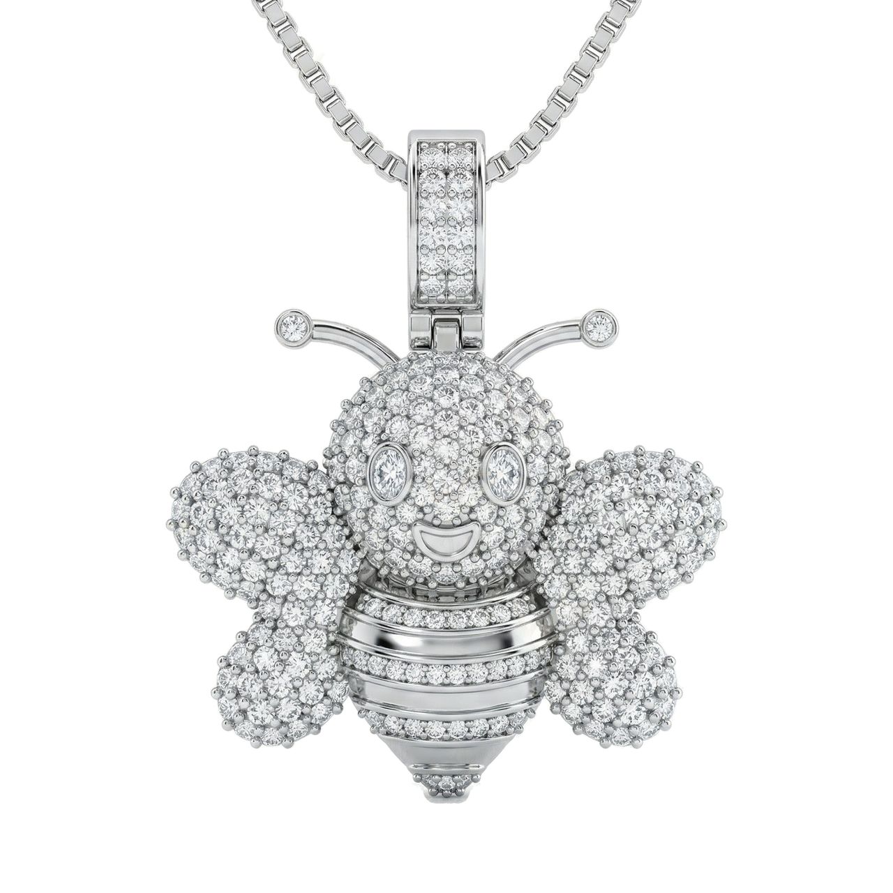 2.75 ct EF VS Lab Grown Diamond Butterfly Pendant in 14k White Gold 203765 - Fine Jewelry by JewelWeSell