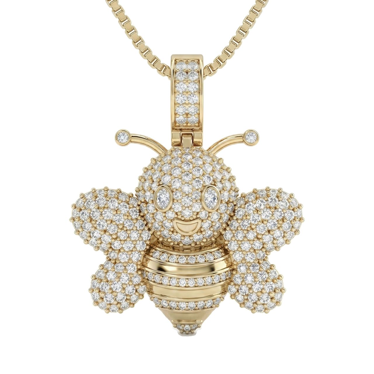 2.75 ct EF VS Lab Grown Diamond Butterfly Pendant in 14k Yellow Gold 203765 - Fine Jewelry by JewelWeSell