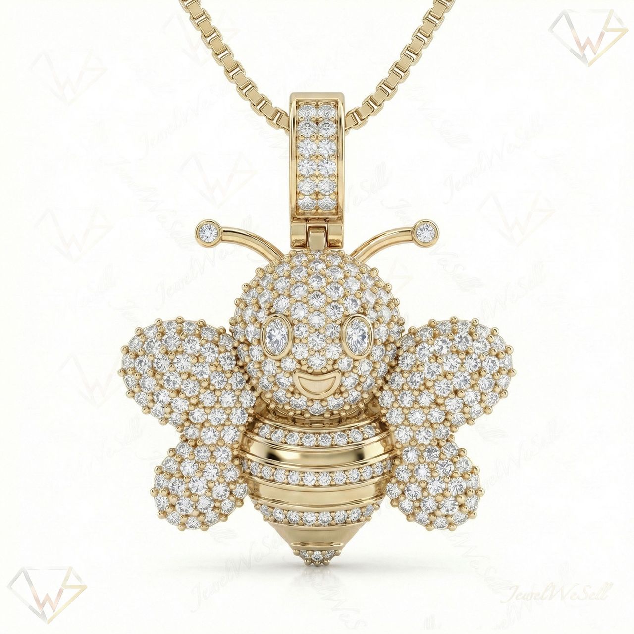2.75 ct EF VS Lab Grown Diamond Butterfly Pendant in 14k Yellow Gold 203765 - Fine Jewelry by JewelWeSell